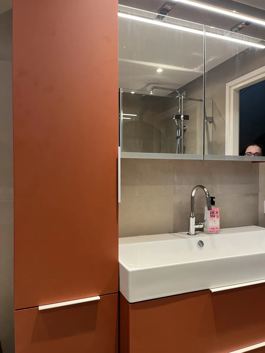 Badkamer met Hexagon-zeshoek tegel – modern stijl – Veenendaal (foto 6)