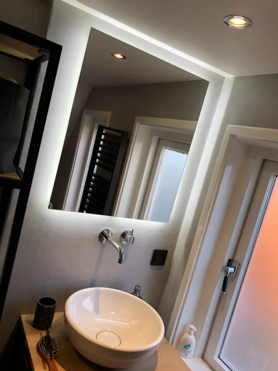Badkamer microcement, betonciré – betonlook stijl – Veenendaal (foto 8)