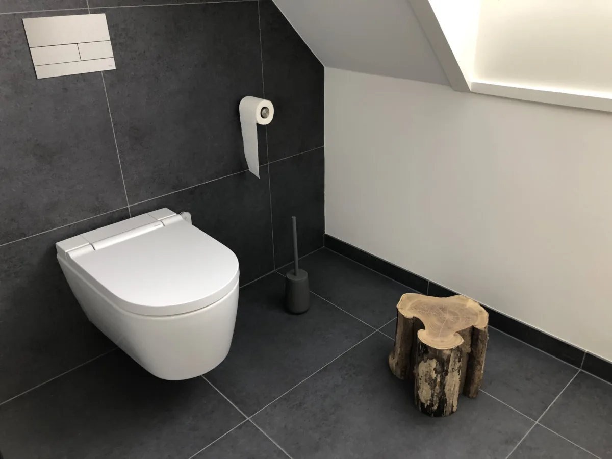 Badkamer met luxe rvs Vola kranen – modern stijl – Lienden (foto 7)