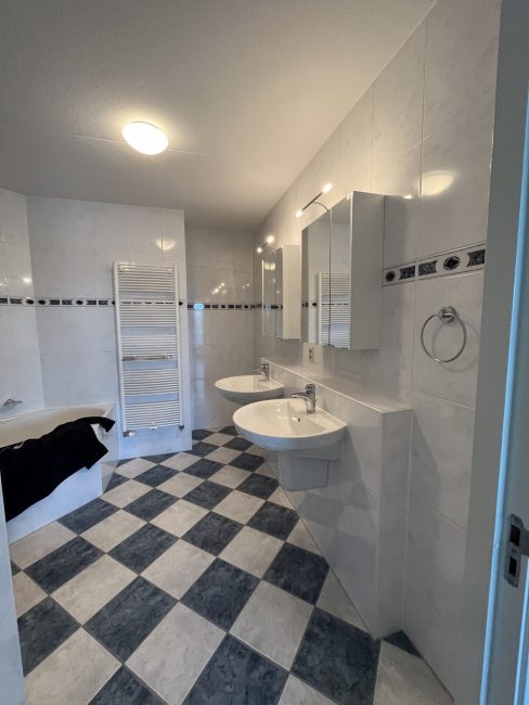 Royale sunshower badkamer met Geberit Mera douche-wc – modern stijl – Bemmel (foto 12)