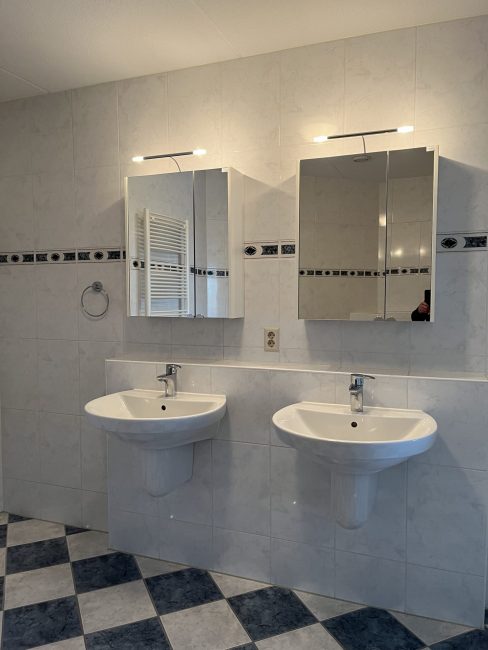 Royale sunshower badkamer met Geberit Mera douche-wc – modern stijl – Bemmel (foto 10)