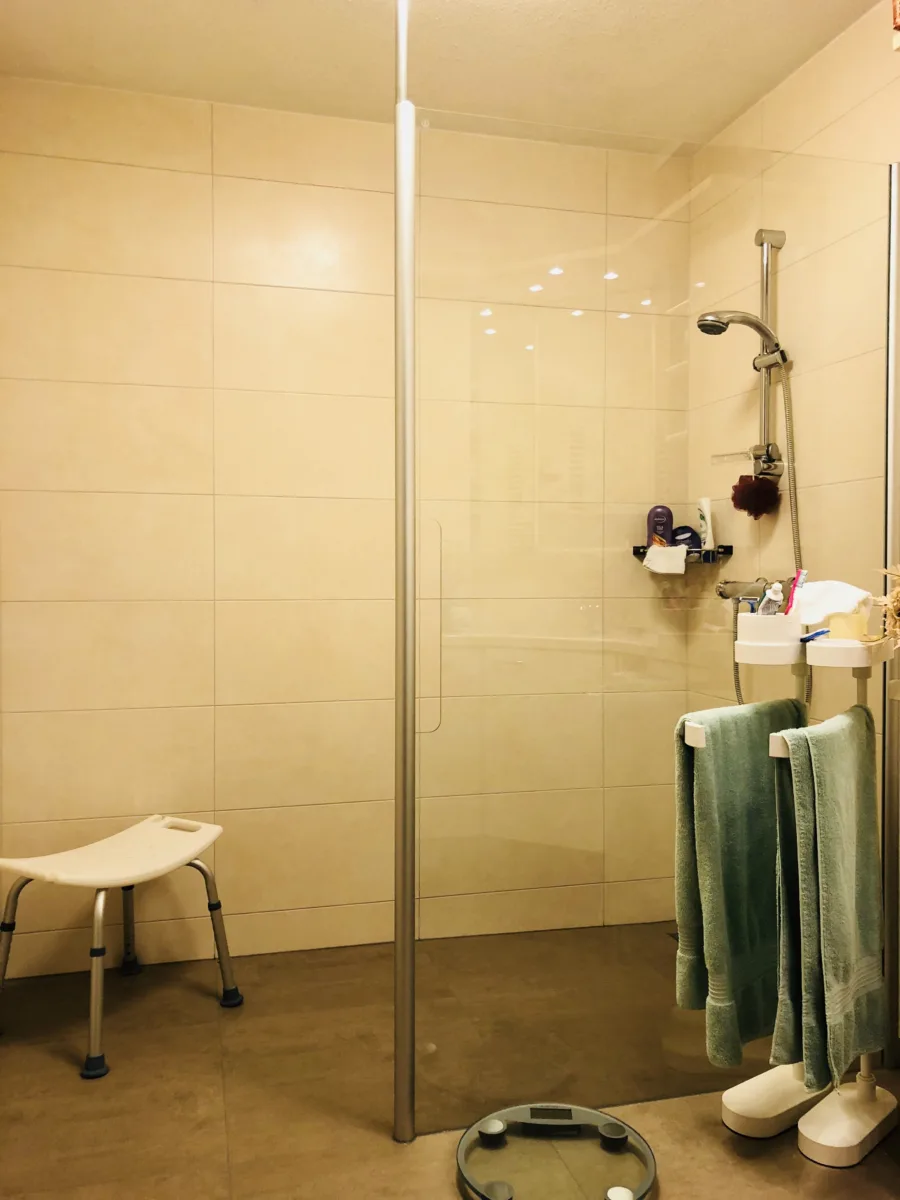 Badkamer met inloopdouche met plafond stabilisatie – ergonomisch stijl – Wageningen (foto 4)