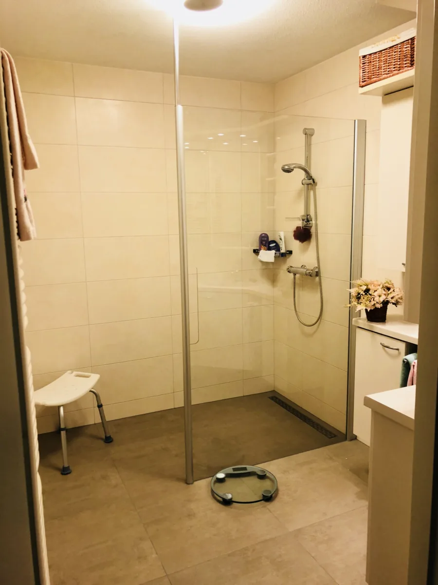 Badkamer met inloopdouche met plafond stabilisatie – ergonomisch stijl – Wageningen (foto 5)