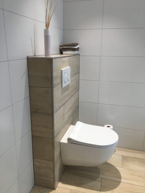 Toilet toevoegen in nieuwe badkamer (renovatie) – modern stijl – Nieuwegein (foto 9)