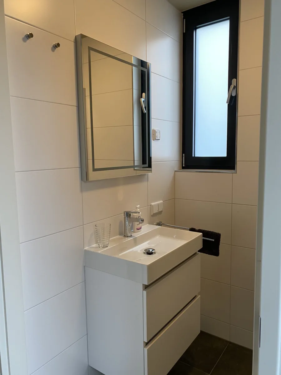 Complete renovatie woning badkamers, hal, vloerverwarming, stucwerk, dak epdm en sedum – modern stijl – Elst (foto 14)