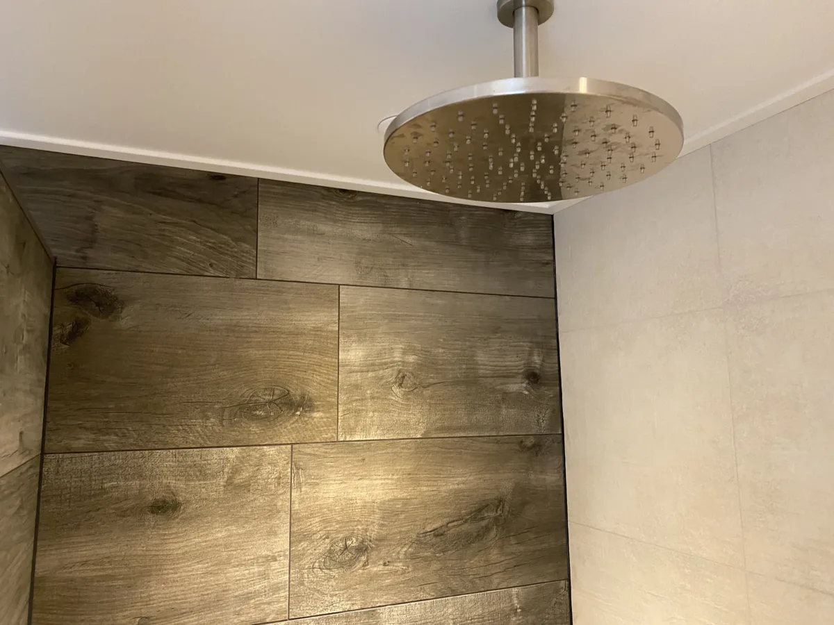 Compacte badkamer met douchemuur – modern stijl – Ochten (foto 10)