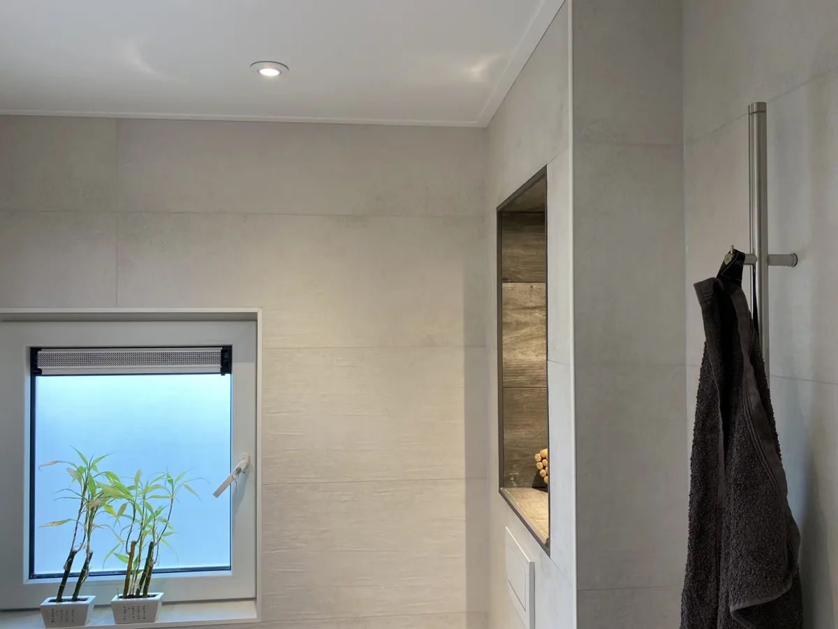 Compacte badkamer met douchemuur – modern stijl – Ochten (foto 18)