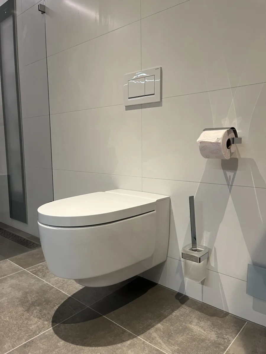 Royale sunshower badkamer met Geberit Mera douche-wc – modern stijl – Bemmel (foto 4)