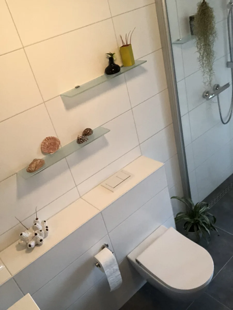 Inpandige badkamer vergroot met glasblokken – retro stijl – Bunnik (foto 4)