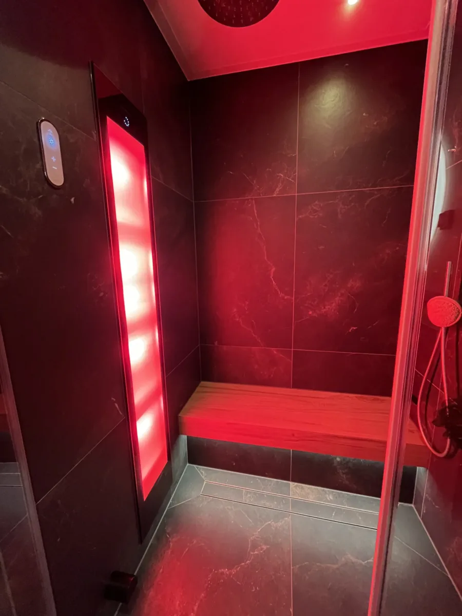 Sunshower infrarood in de stoomdouche