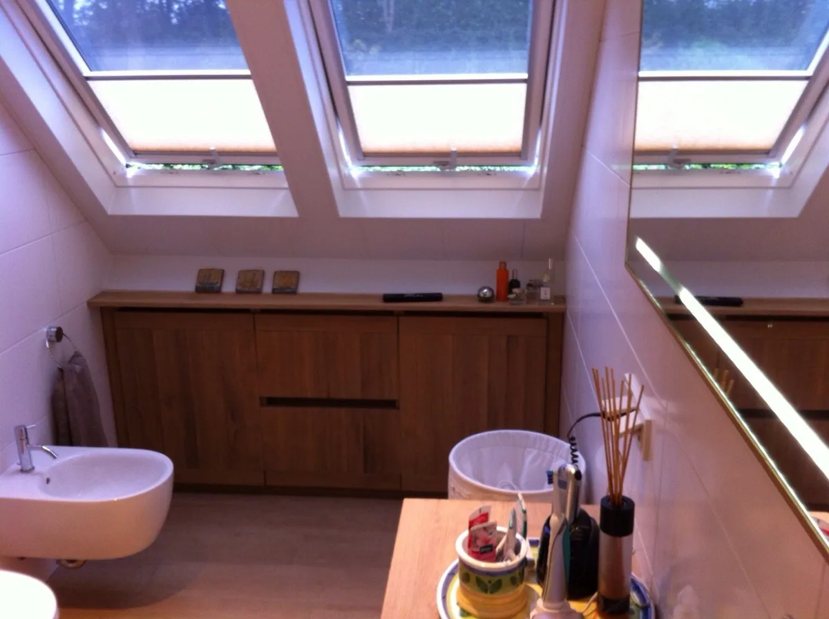 Badkamer maatwerk eikenhout en stoomdouche – wellness stijl – Rhenen (foto 3)