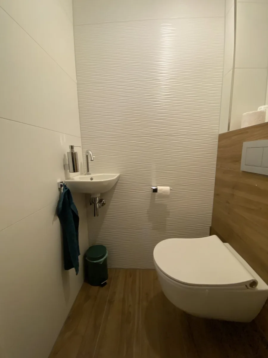 Badkamer souterrain en twee toiletruimtes – badkamers met hout stijl – Rhenen (foto 8)