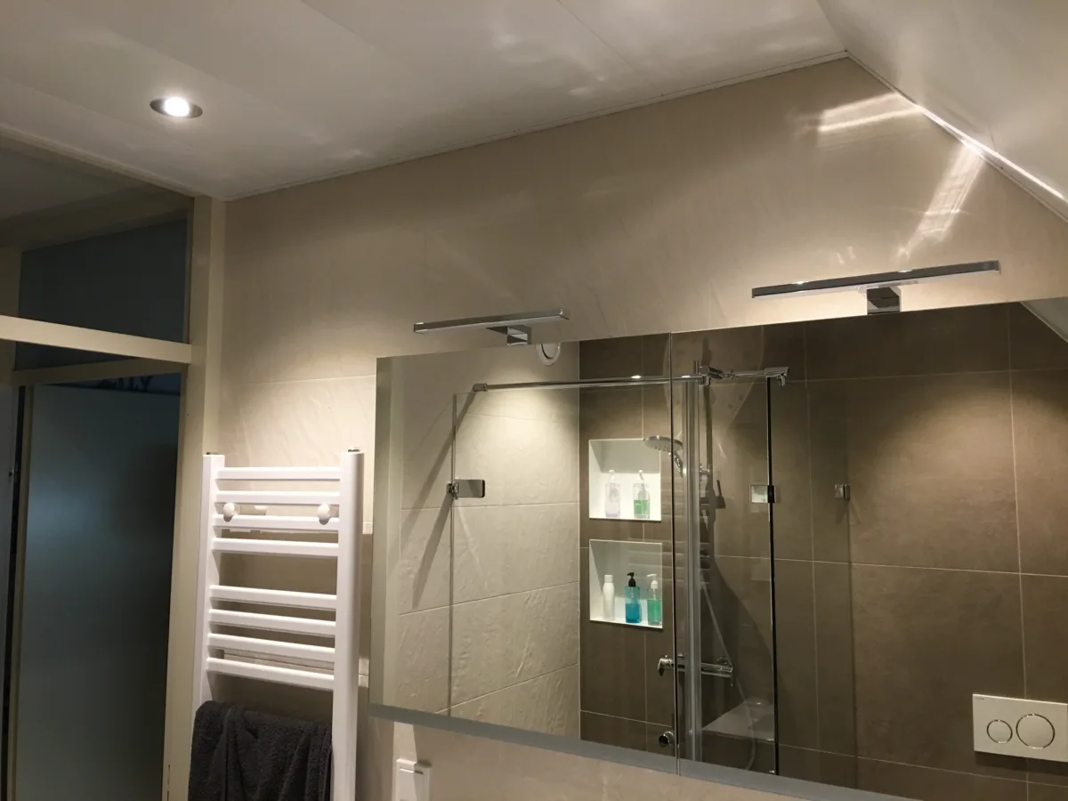 Optie: Badkamer met schuine kap – modern stijl – Veenendaal (foto 12)