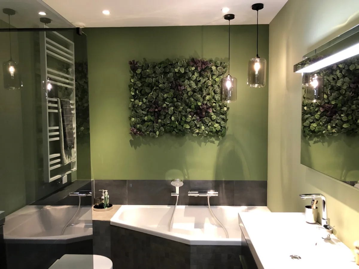 Badkamer met stucwerk – modern stijl – Leersum (foto 2)