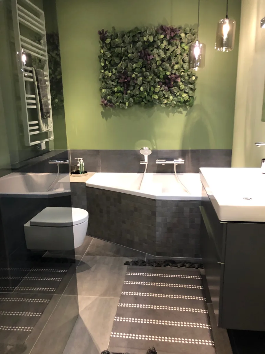 Badkamer met stucwerk – modern stijl – Leersum