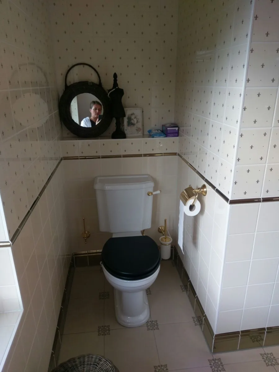 Klassiek Engelse badkamer met gouden kranen – engelse- & klassiek stijl – Rhenen (foto 5)