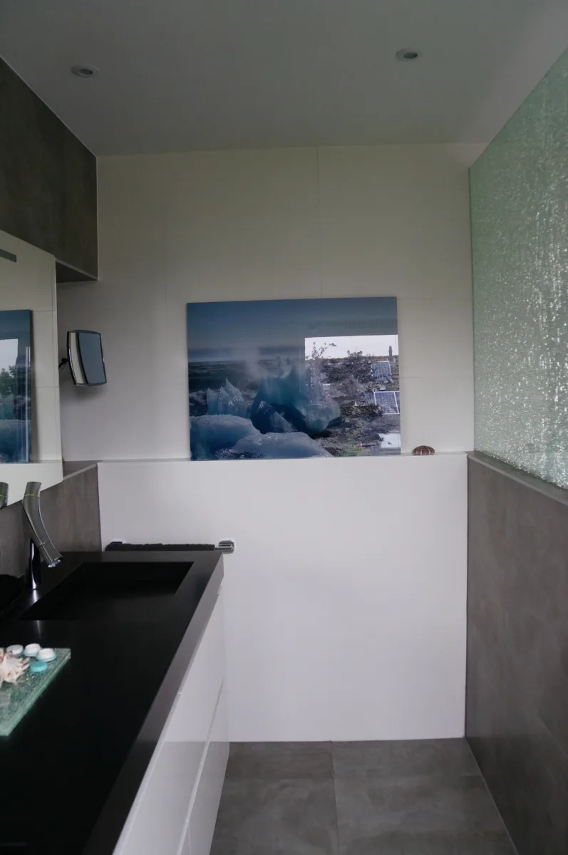 Crushed glass badkamer – design stijl – Alblasserdam (foto 4)