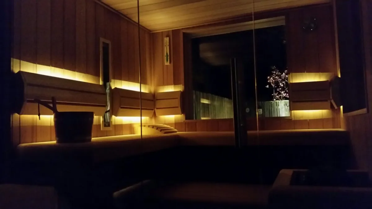 Wellness ruimte met sauna en whirlpool – wellness stijl – Veenendaal (foto 3)